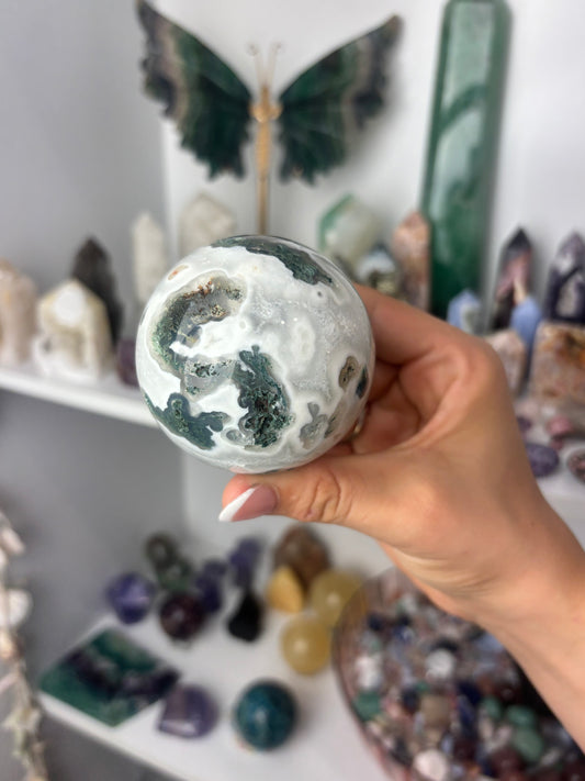 Moss Agate Sphere #1