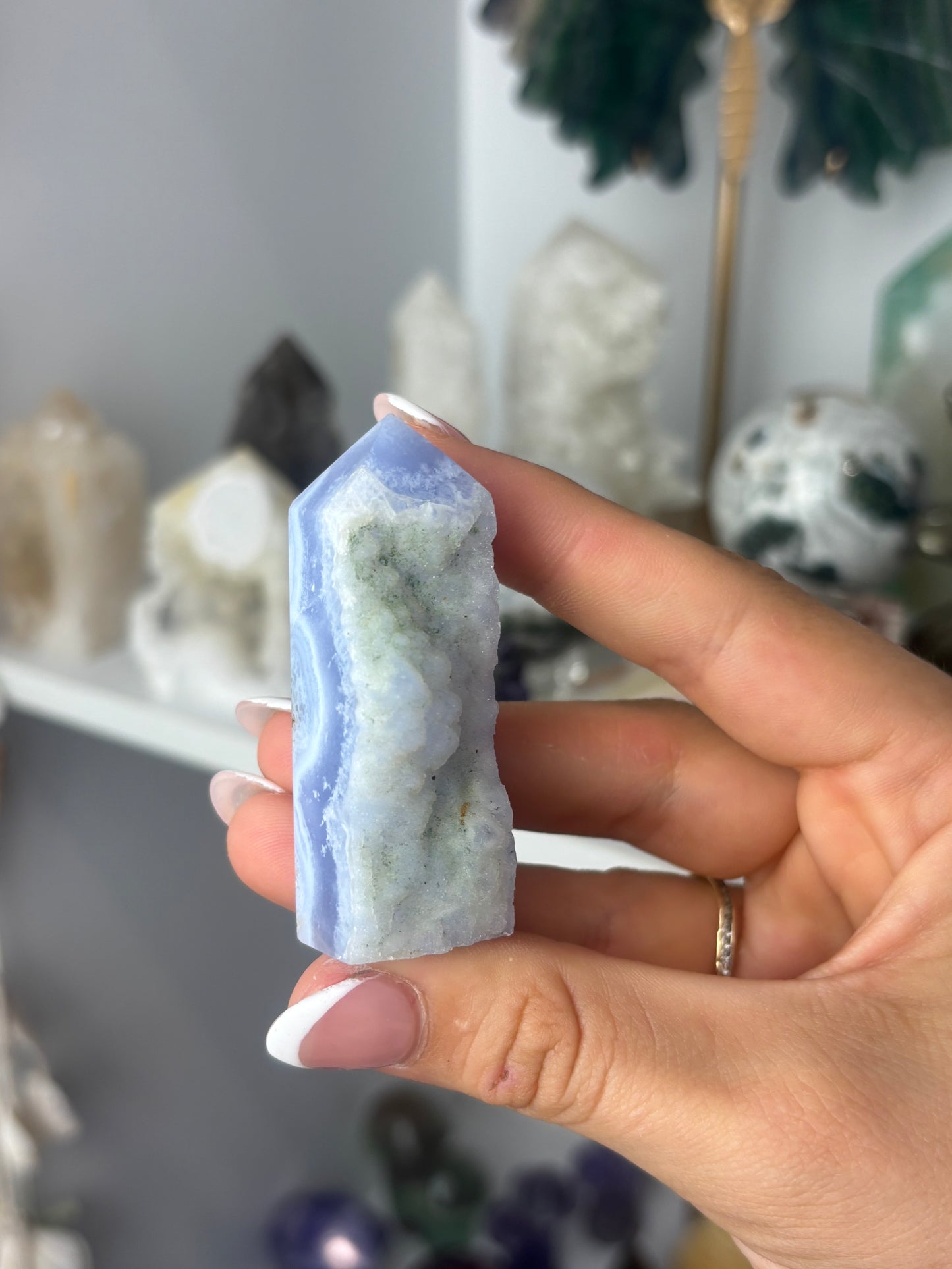 Druzy Blue Lace Agate Point