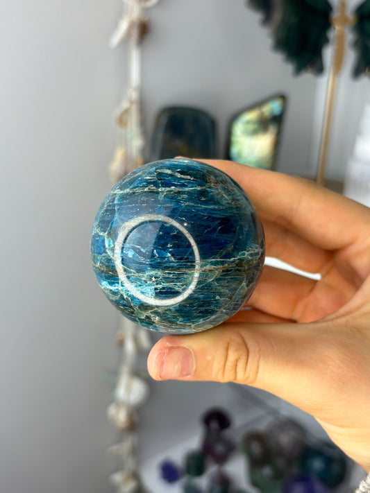 Blue Apatite Sphere