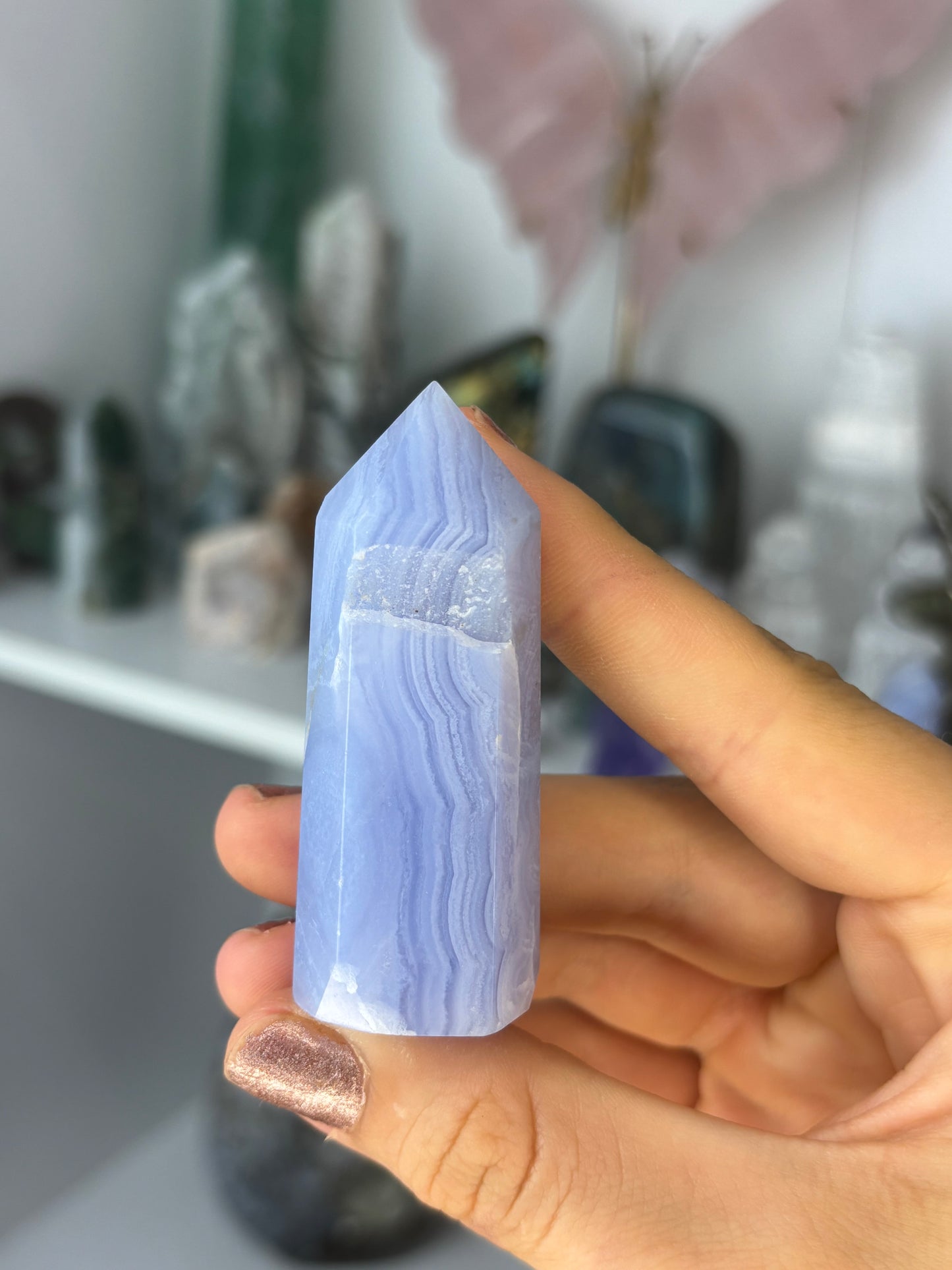 Blue Lace Agate Point #2