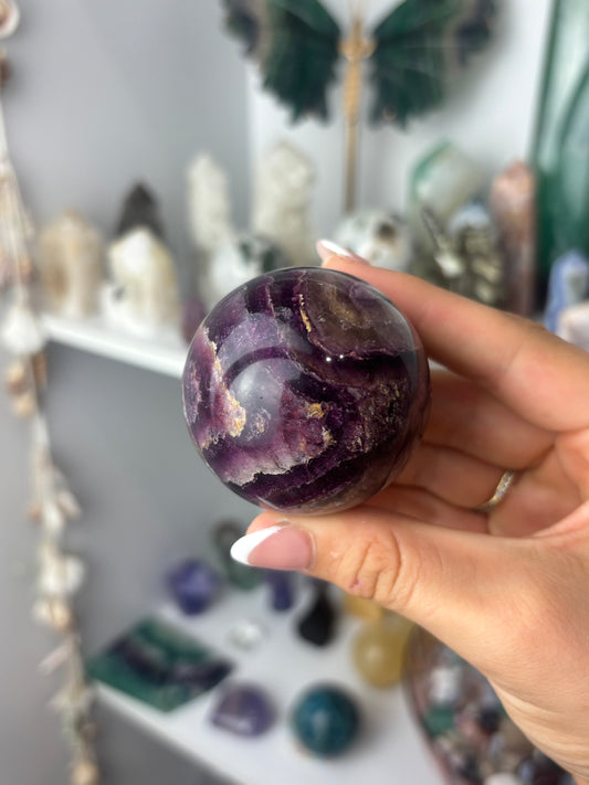 Purple Fluorite Sphere