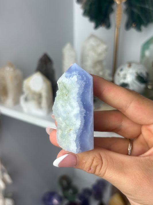 Druzy Blue Lace Agate Point