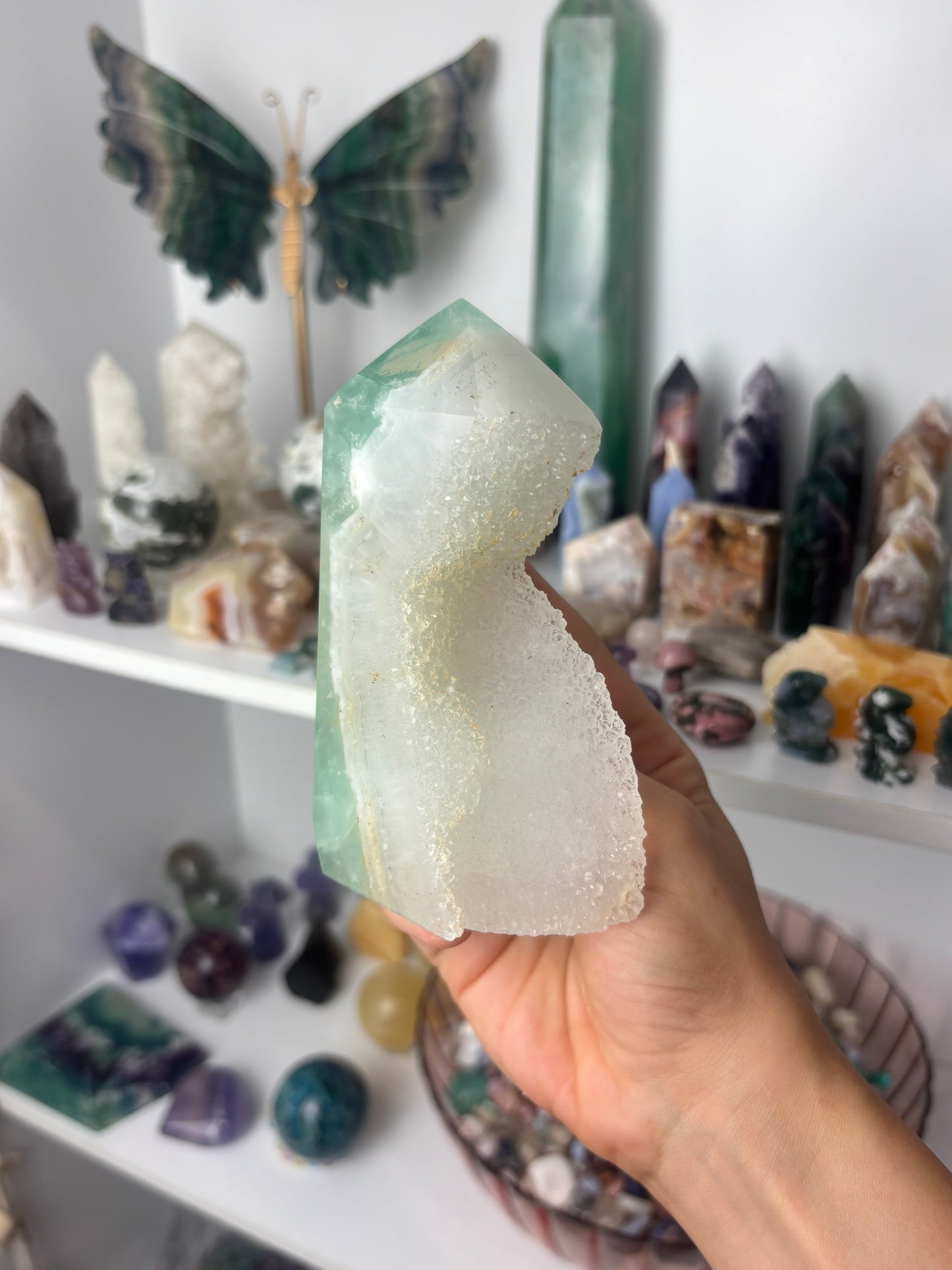 Druzy Fluorite Tower