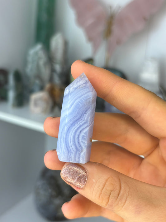 Blue Lace Agate Point #1