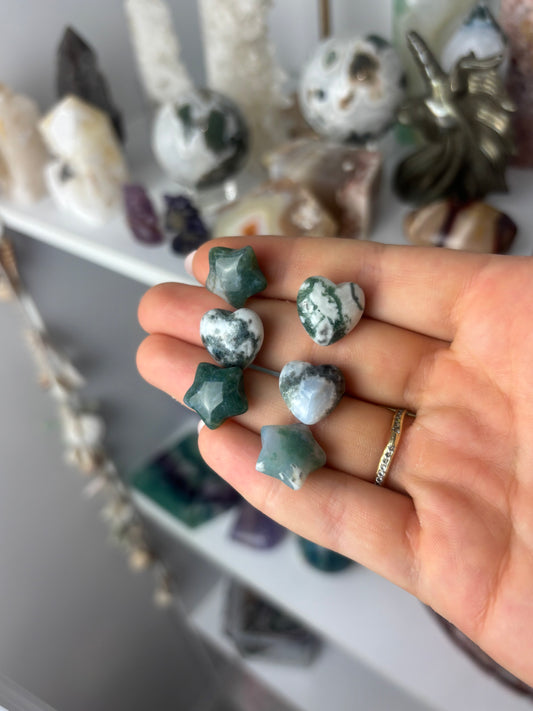 Moss Agate Mini Carvings