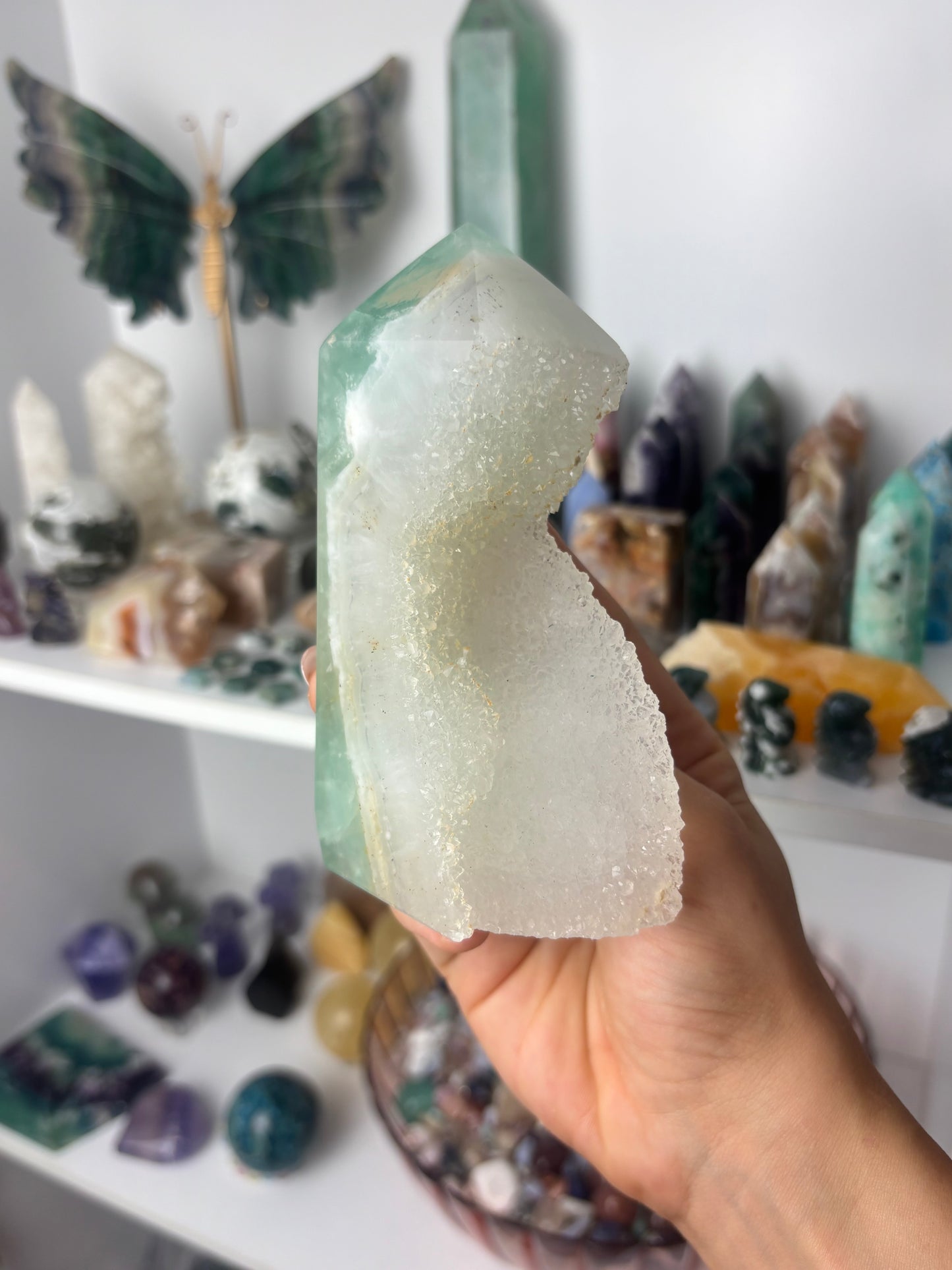 Druzy Fluorite Tower