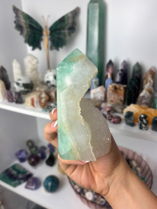 Druzy Fluorite Tower