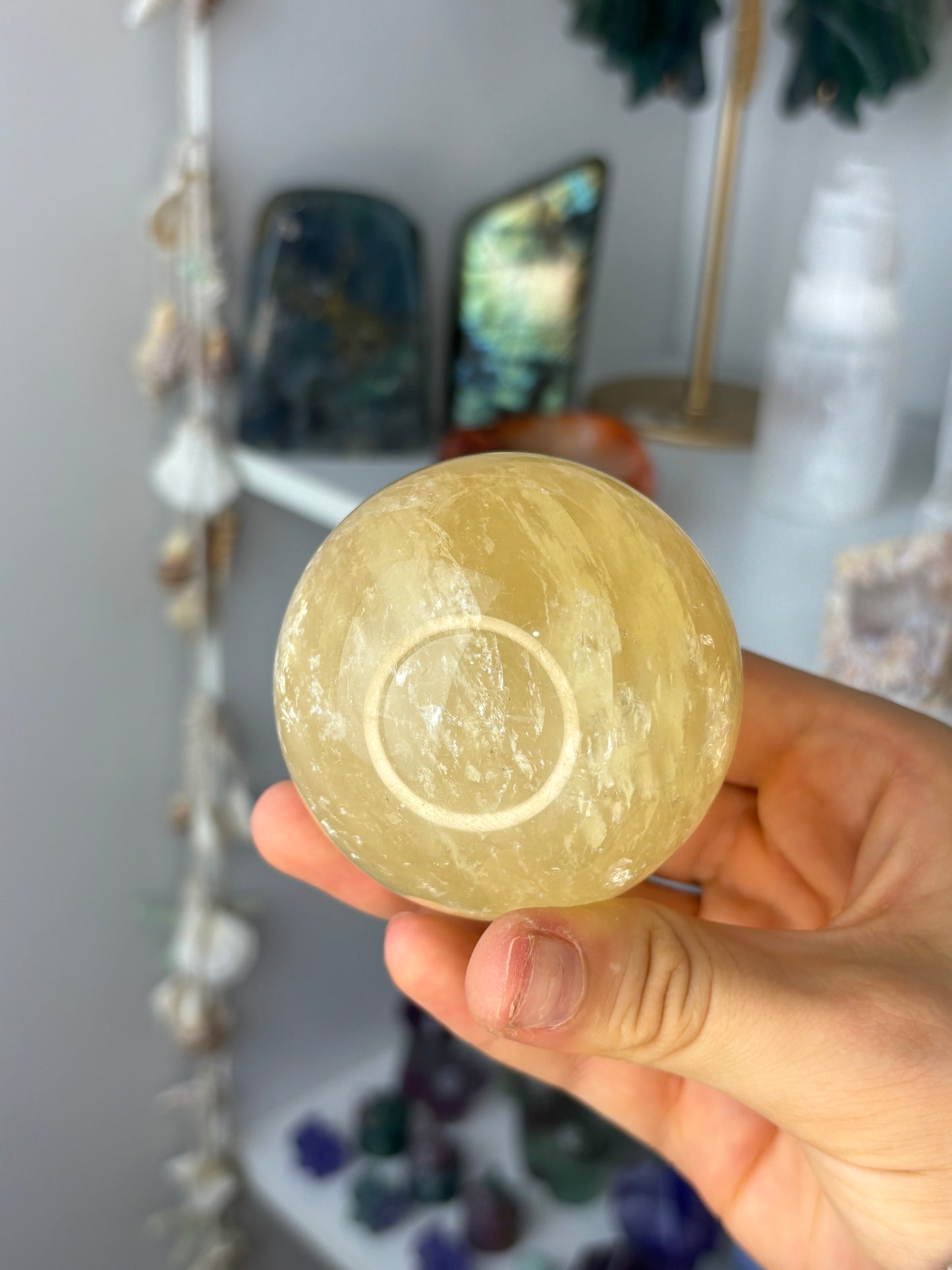 Honey Calcite Sphere #2