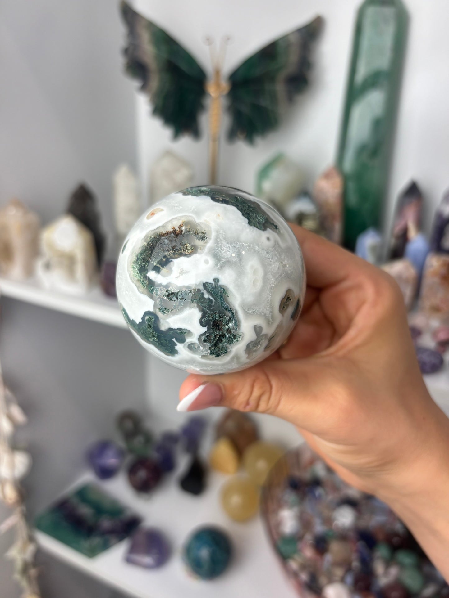 Moss Agate Sphere #1