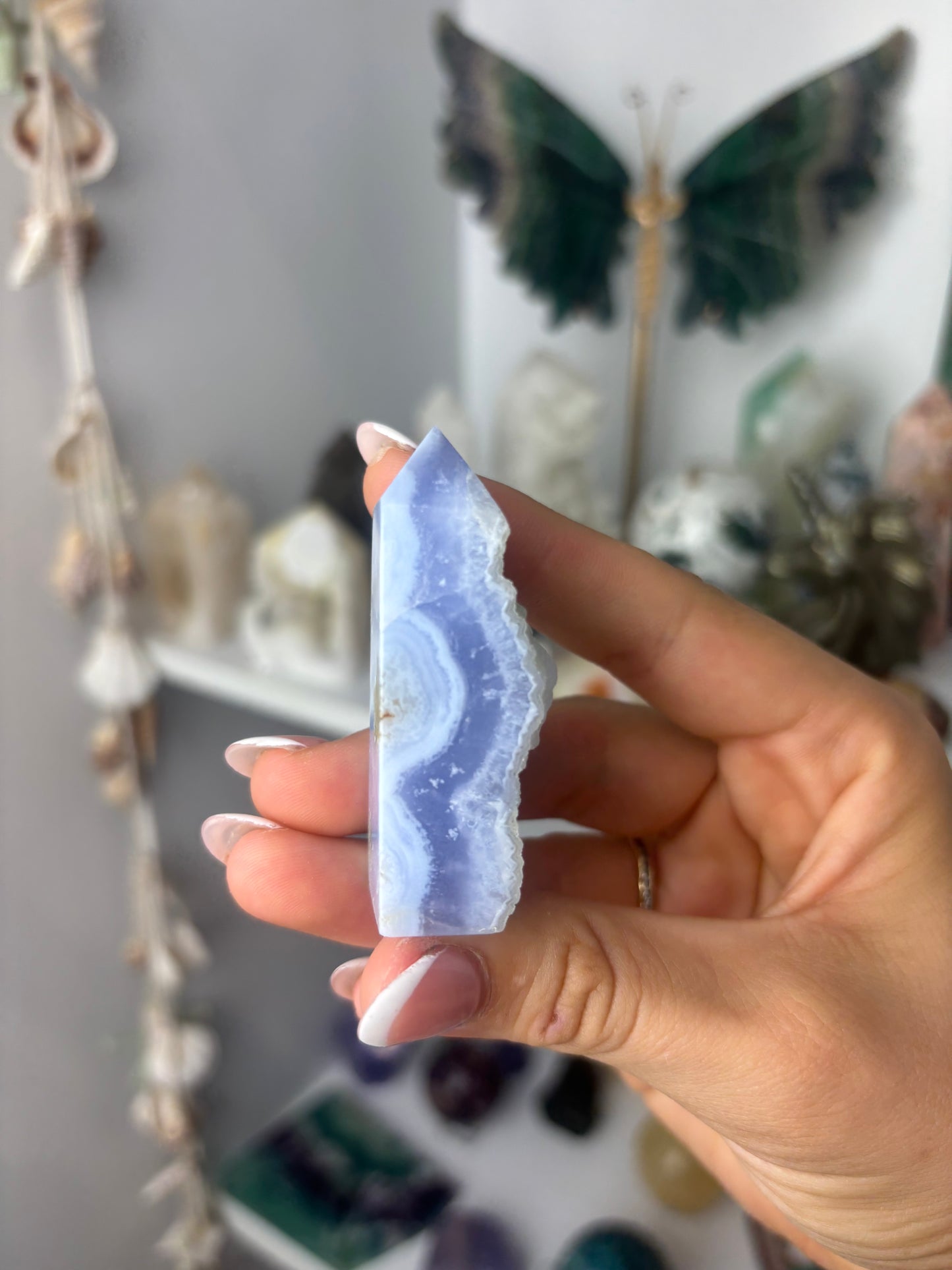 Druzy Blue Lace Agate Point