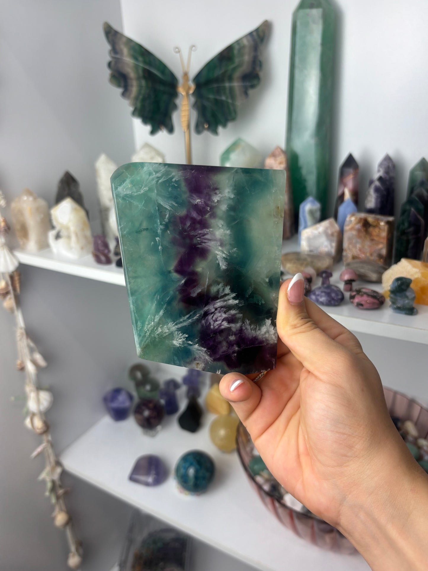 Feather Fluorite Slab